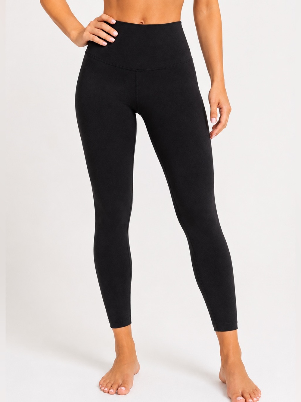 Alo High Waist Suede Plush Legging Sz S Black EUC
